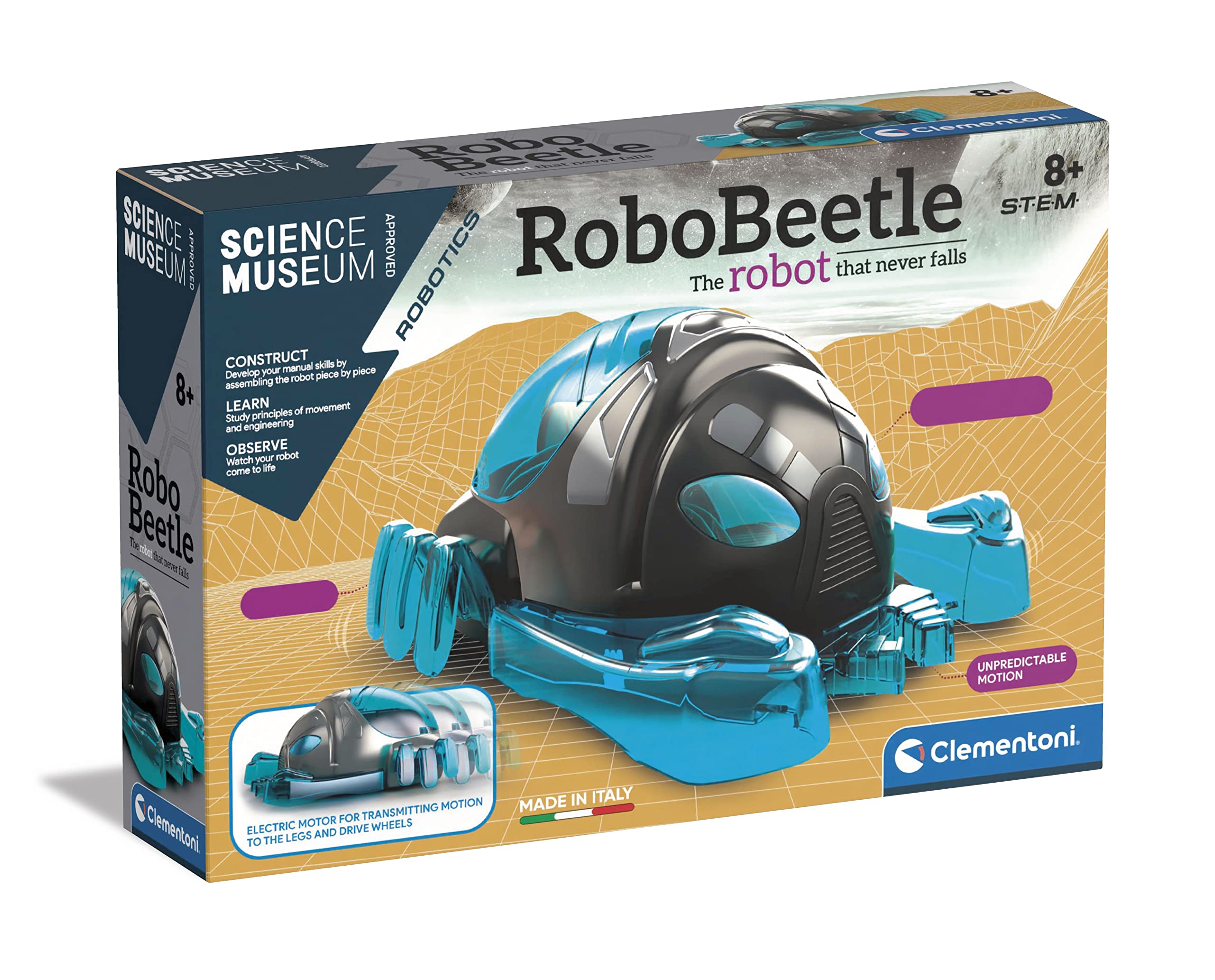 Clementoni - Robo Beetle Robotic Toy for Children: Interactive STEM Toy, Educational Robotics Kit, Fun & Engaging Robotics Experience for Kids (8+ Years)