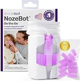 Dr. Noze Best NozeBot On the Go Nasal Aspirator - Pediatric ENT Designed Electric Nose Sucker for Babies and Toddlers, Portab