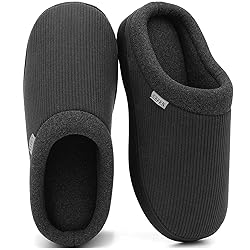 UBFEN Mens Slippers for Indoor Bedroom Memory Foam