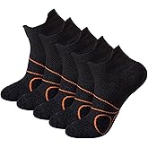 Pauboland Men's Cushioned Anti Sweat Odor Resisting Blister Proof Low Cut Ankle Compression Running Hiking Sneaker Socks