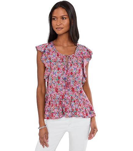 Amazon.com: Liverpool Los Angeles Flutter Sleeve Button Front Knit