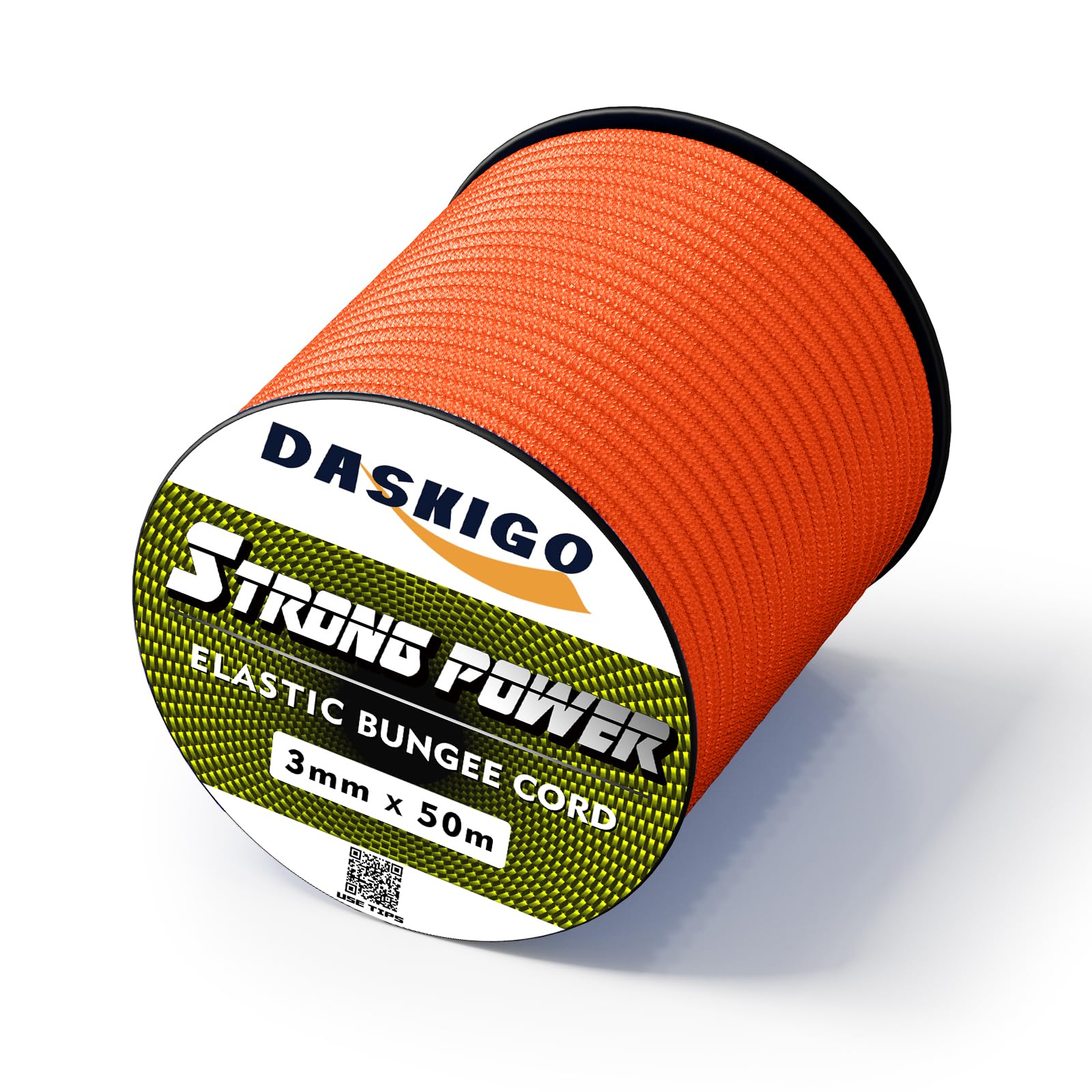 Bungee Cord Elastic Shock Cord, 3mm x 50M Orange — image 1