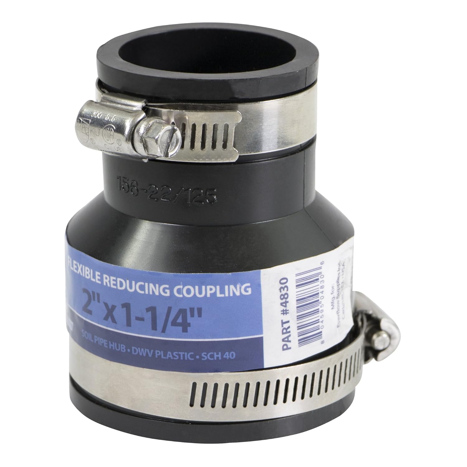 EVERCONNECT 4840 Flexible Pvc Reducing Rubber Coupling with Stainless
