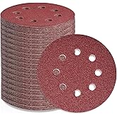 150Pcs Sandpaper Set, 5 inch 8 Holes Sanding Discs for Orbital Sander, 10 Different Grit of 60 80 100 120 150 180 240 320 400