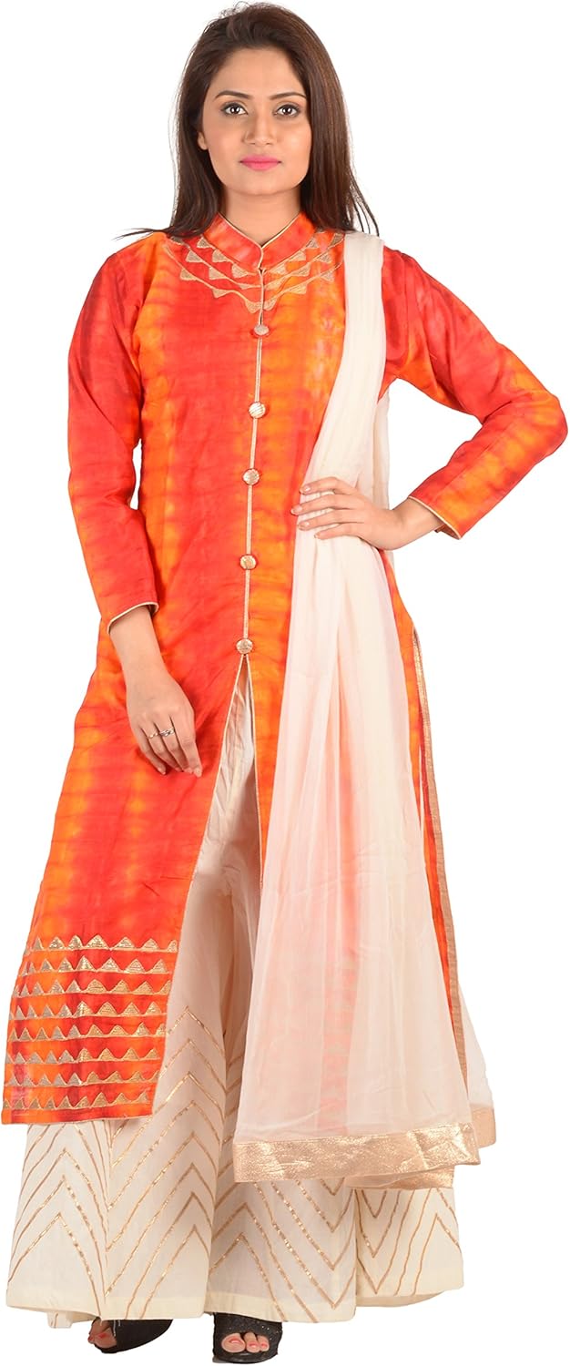 Buy SAKSHI by JJS Women�s Raw Silk Salwar Suit Set (TC