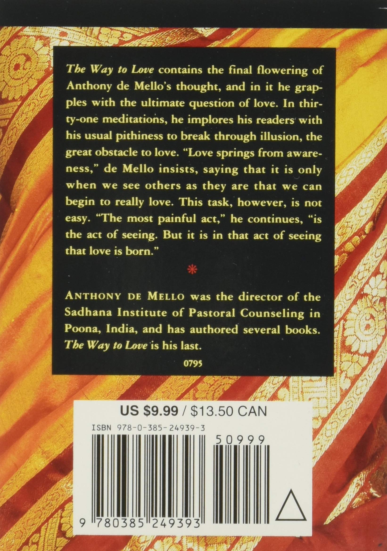 The Way To Love The Last Meditations Of Anthony De Mello Image Pocket Classics Amazon De De Mello Anthony Fremdsprachige Bucher