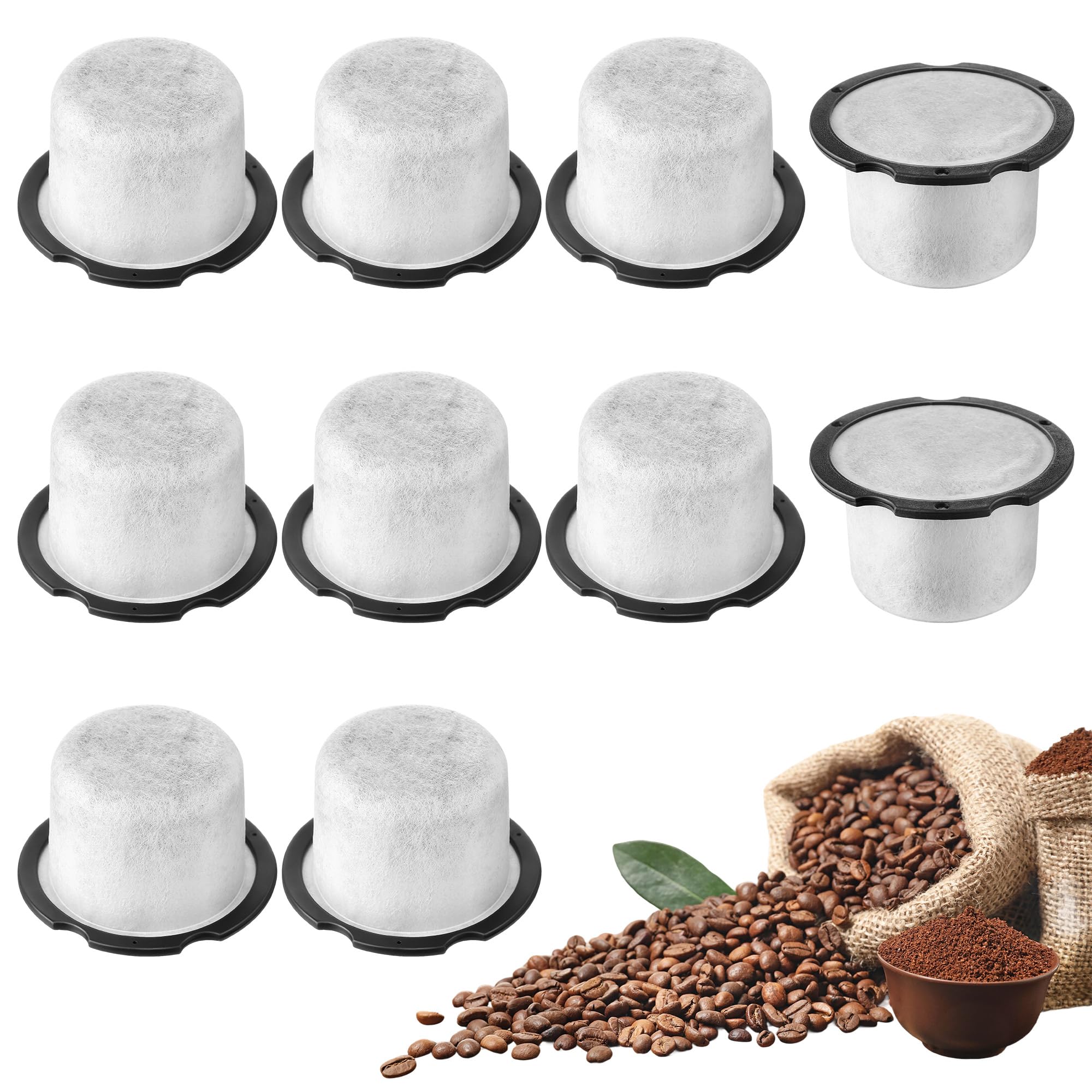 Photo 1 of *** 8 PACK *** Qualirey 10 Pack Coffee Water Filter Replacement, Compatible with Cafe and GE Profile Grind & Brew Machine, Charcoal Coffee Filter Cartridges, Replacement for C7CGFLTR, Replace Every 3 Months