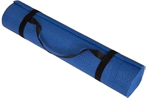 Yoga Mat - Double Sided Workout Mat - 71x24-Inch Exercise Pad for Home Gym Fitness or Pilates with Carrying Strap by Wakeman