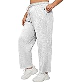 FOREYOND Plus Size Sweatpants for Women Wide Leg Yoga Pants Workout Pants 1XL-5XL
