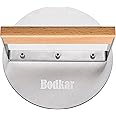 bodkar Smash Burger Press Stainless Steel 6 Inch Round Hamburger Press with Wood Handle, Grill Press Meat Flattener Tool for Flat Top Griddle Grill Cooking