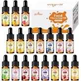 Food Flavoring Oil - Candy Flavoring for Candy Making 18 x 0.35 Fl Oz Extracts and Flavorings for Baking Lip Gloss Flavoring Oil - with Glass Dropper