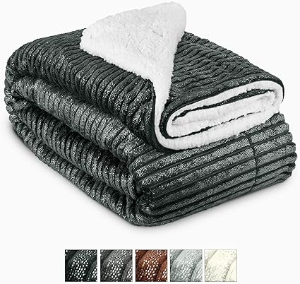 Beautissu Plaid Elisa Fleece Deken 220 X 240 Extra Zachte Sherpa Dekens Zwart Amazon Nl