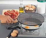 Metaltex 29cm Non-Stick Splatter Screen Splash Guard - Silver view 3
