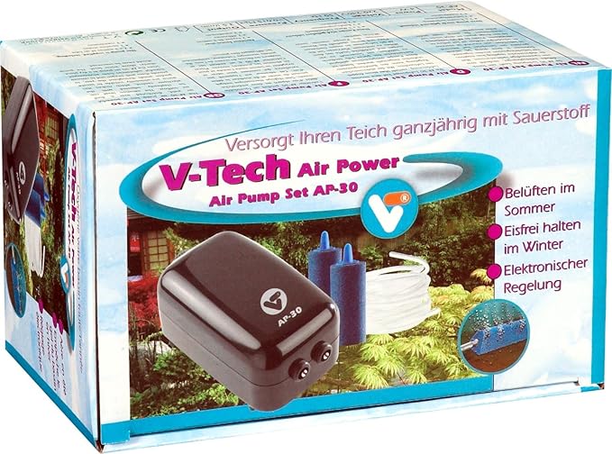 VT 145051 Luftpumpen-Set mit Luftschlauch und Luftstein, V-Tech Air Pump Set AP 30
