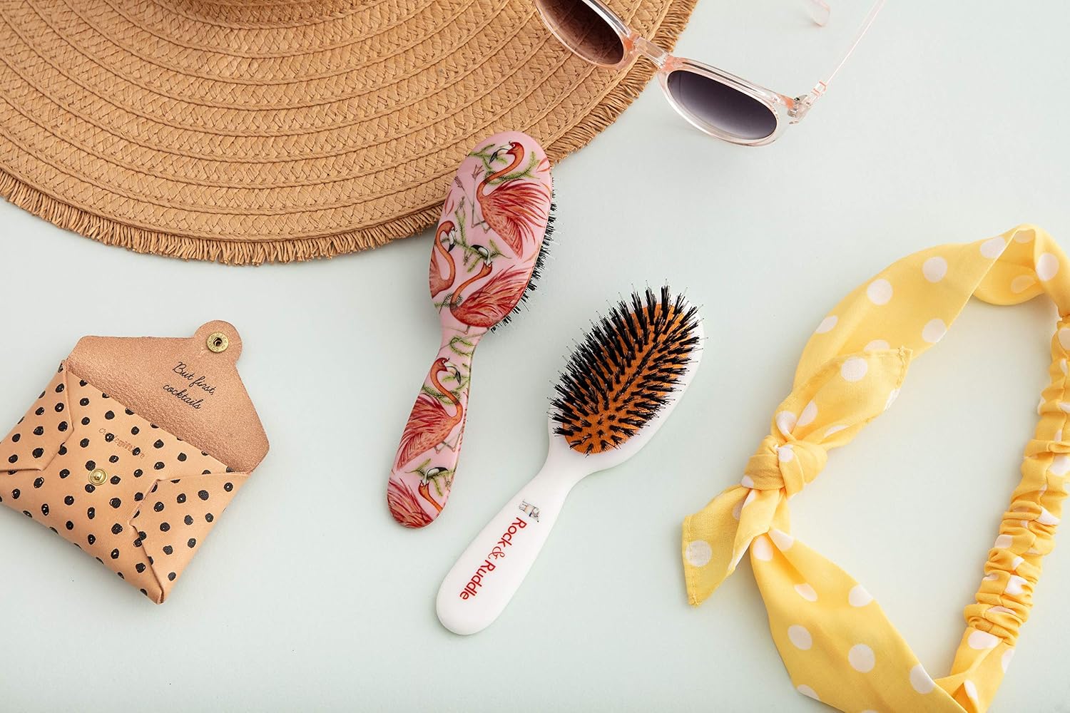 Rock & Ruddle Natural Mixed Boar Bristle Hair Brush for Women and Kids (Small/Travel Size, 17.5cm) - Image 5