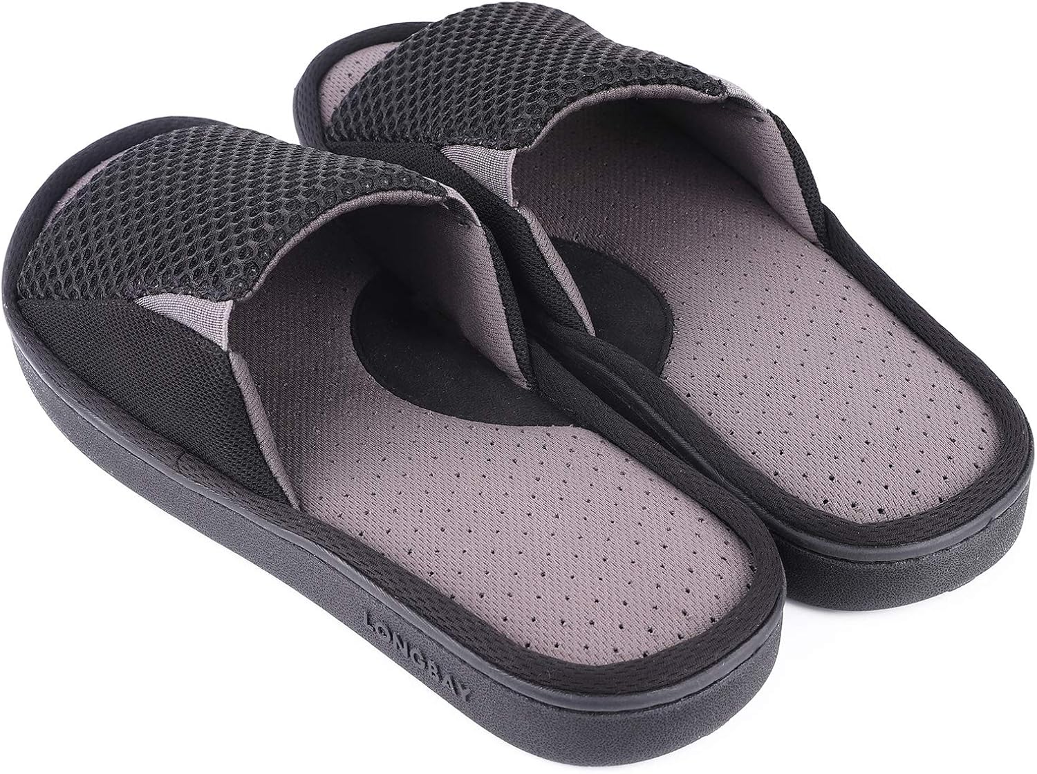 LongBay Mens Comfy Memory Foam Slide 