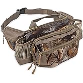 North Mountain Gear Camouflage Fanny Pack - Lightweight & Waterproof Hunting Waist Pack For Outdoor, Hiking Camping Accessories (Woodland Brown)