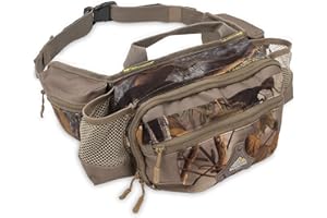 North Mountain Gear Camouflage Fanny Pack Lightweight Waterproof Military Hunting Climbing Camping Accessories (Woodland Brown)