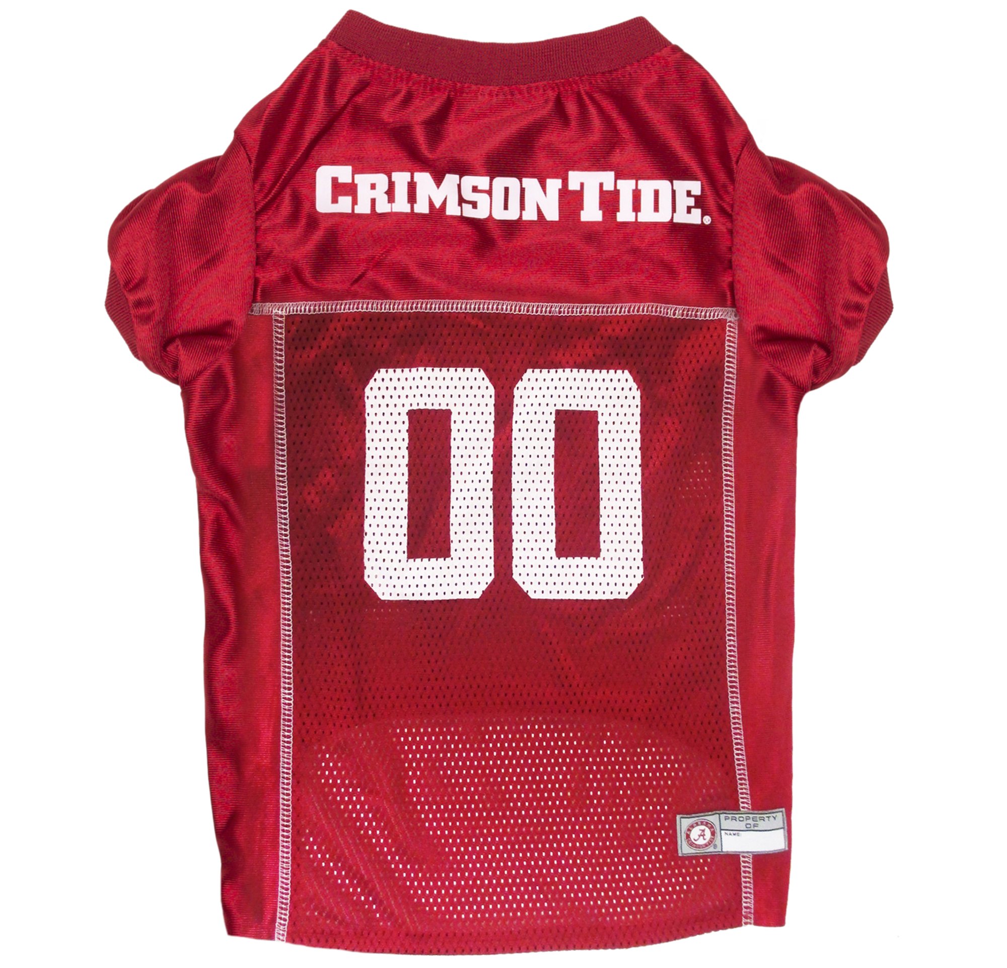 Pets First NCAA College Alabama Crimson Tide Mesh Jersey for DOGS & CATS, XX-Large. Licensed Dog Jersey with your Favorite Football/Basketball College Team