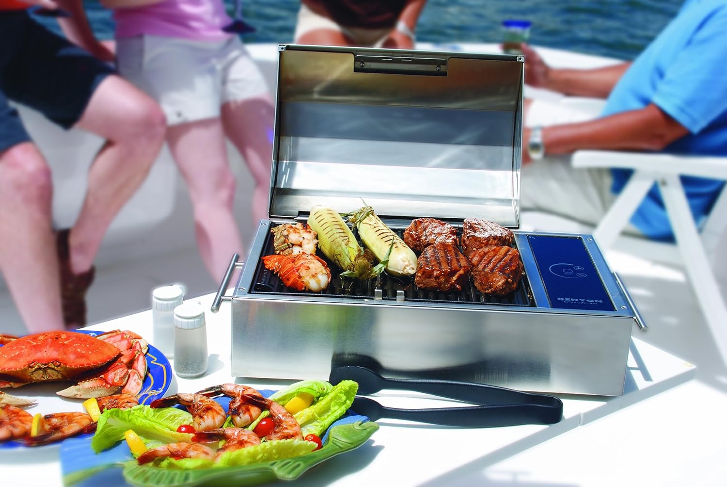 review Kenyon B70082 Floridian All Seasons Portable Stainless Steel Electric Grill, 120V