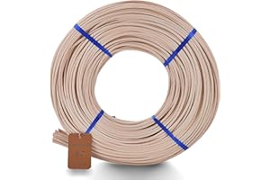 VFULEI Basket Round Reed 1-Pound Coil Basket Weaving Cane for Chair Making and Wicker Weaving DIY Furniture Making Supplies (