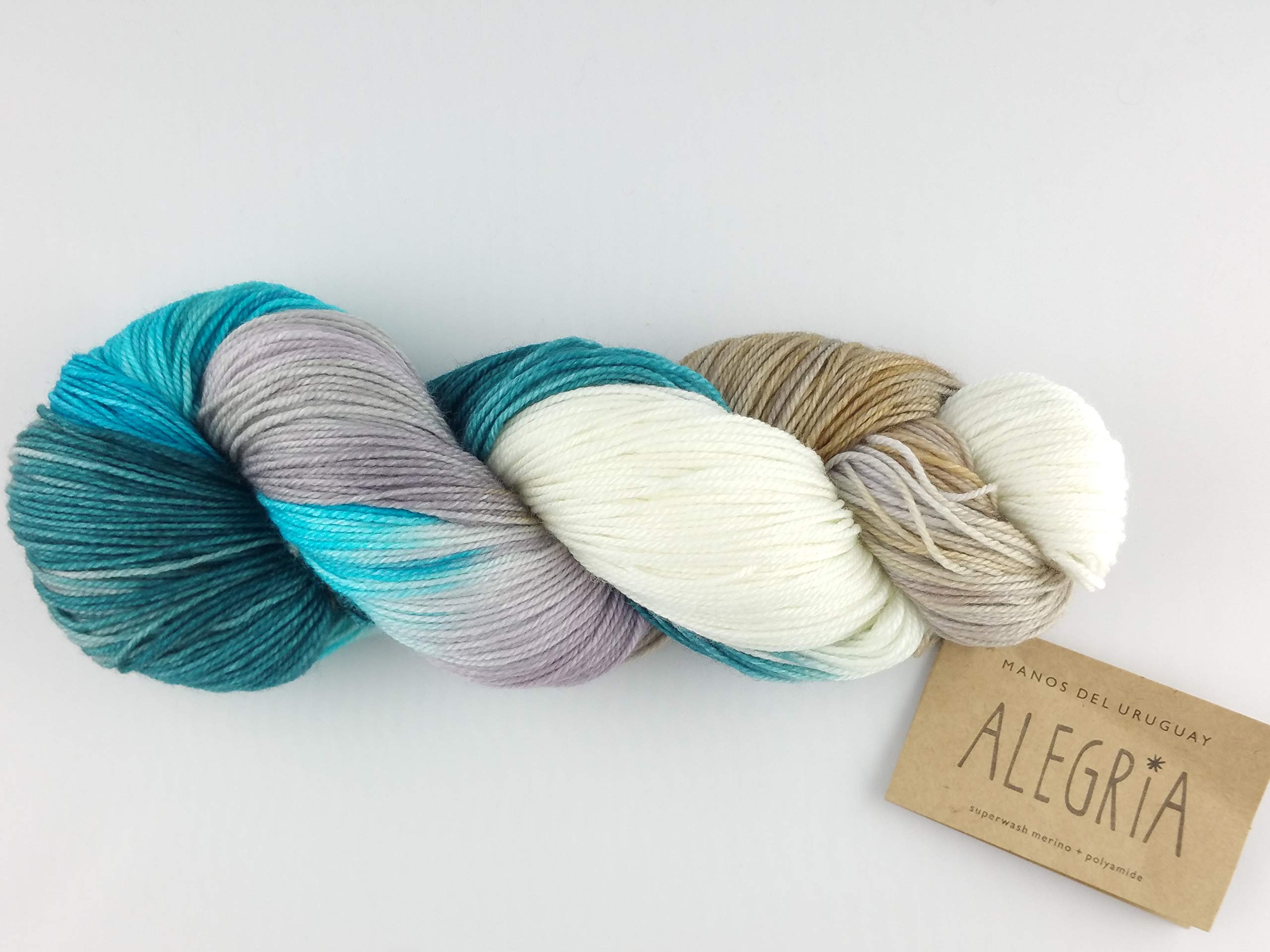 Manos Del Uruguay Alegria A9537 Atlantico, 100g, Hand Dyed Sock Yarn — image 1