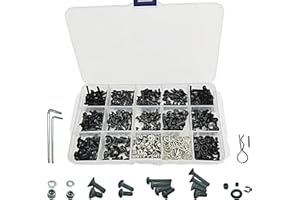 HOPLEX 522PCS RC Screws Kit Reapir Tool Box Set Hardware Fasteners RC Hobby Universal Spare Accessories for Traxxas Tamiya Axial Redcat HPI SCX10 Losi 1/8 1/10 Scale RC Cars Crawler Parts