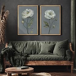 MUDECOR Framed Canvas Print Wall Art Set White