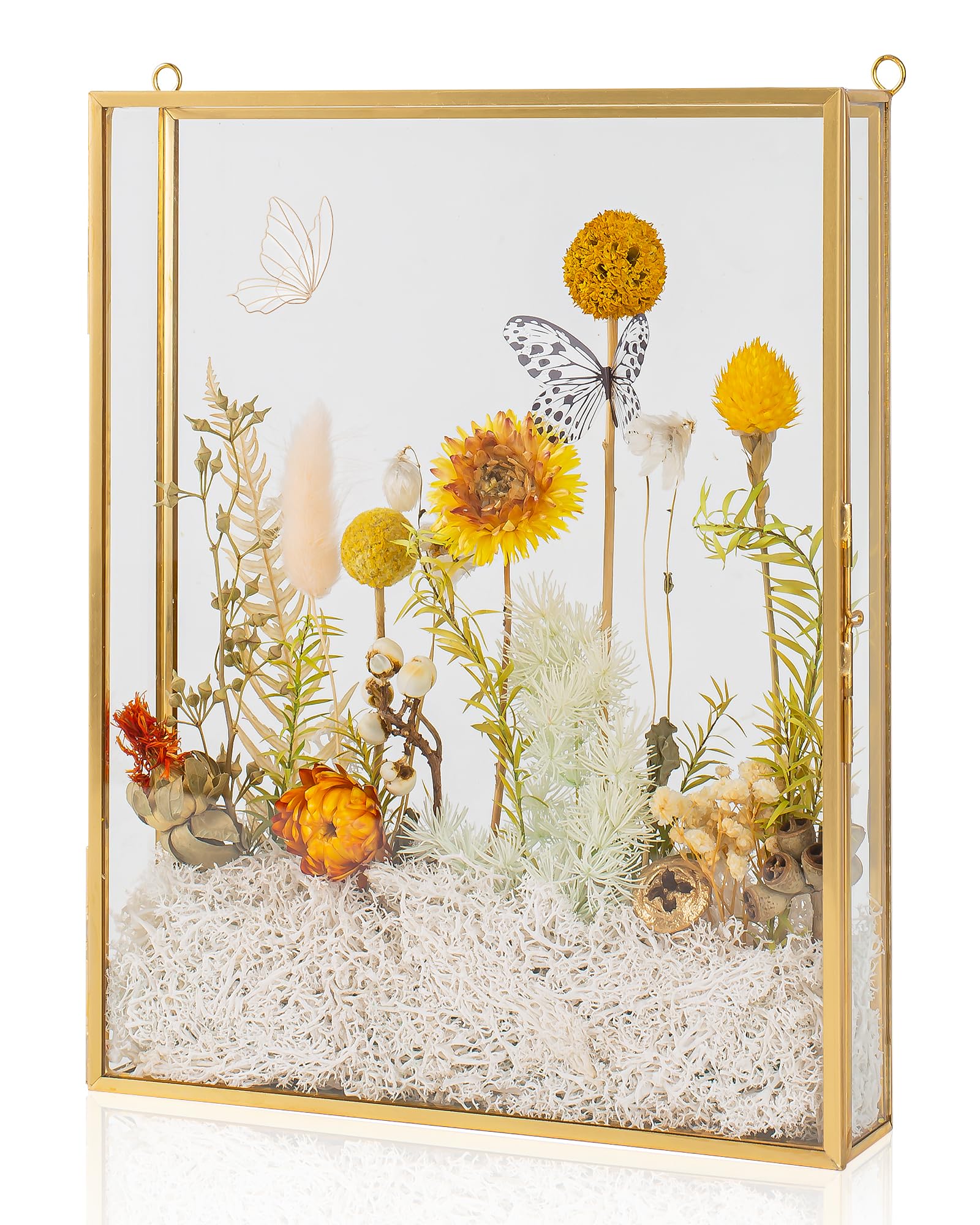 Photo 1 of Shadow Box Frame 8x10, Deep Glass Shadow Box Display Case, 3D Shadow Boxes Picture Frame for DIY Wedding Dried Flowers, Memories, Tickets and Photos