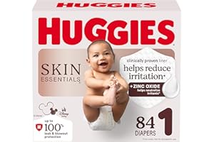 Huggies Size 1 Diapers, Skin Essentials Baby Diapers, Size 1 (8-14 lb.), 84 Ct