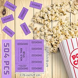 Kosiz 504 Sheets 5 Bid Raffle Ticket with Different