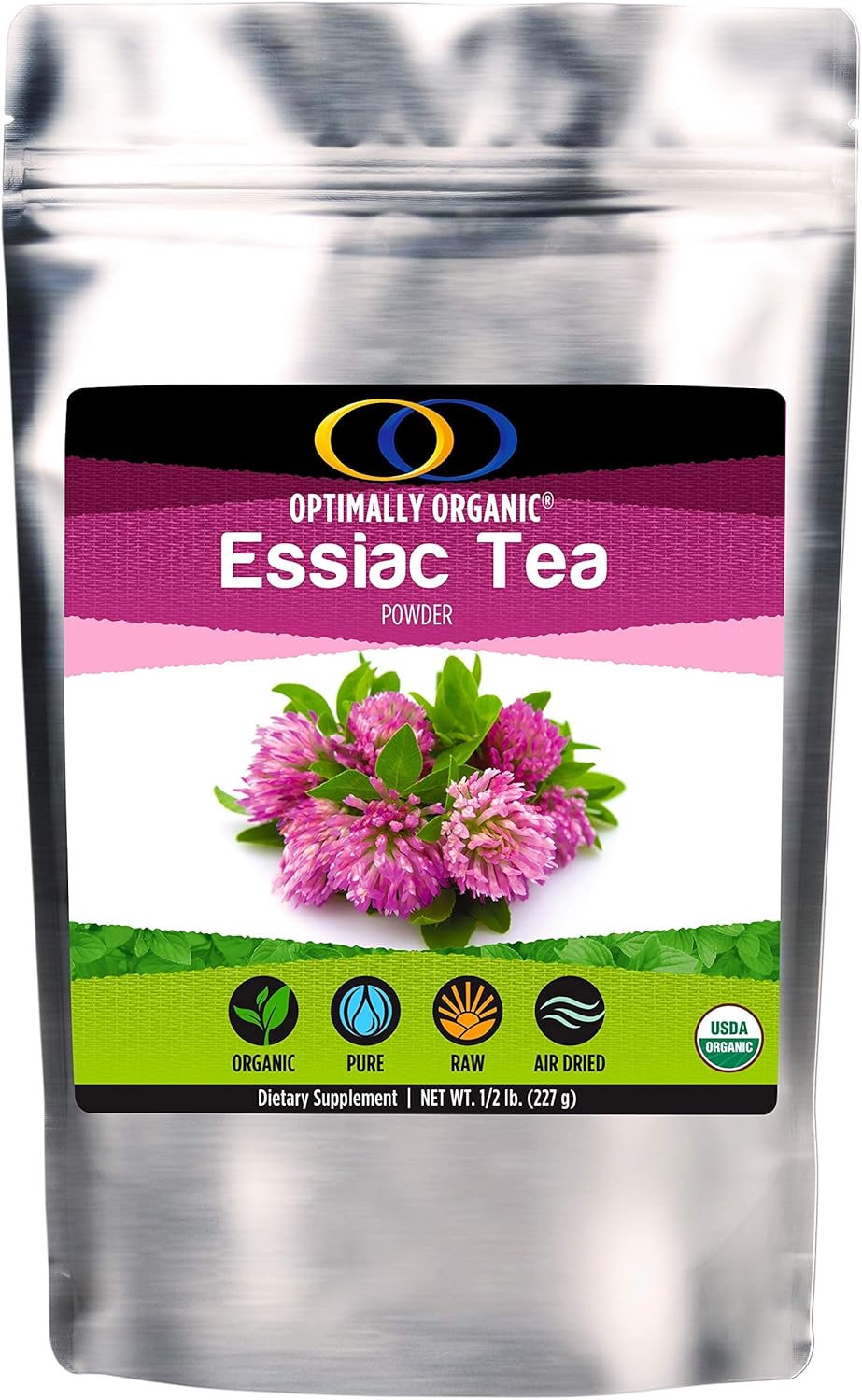 Optimally Organic Essiac Tea Powder - 8 Herbs - All Natural - (1/2 lb)