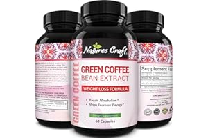 BIO SENSE Pure Green Coffee Bean Extract - 800 mg Green Coffee Extract Caffeine Energy Pills - 50% Green Coffee Antioxidant Nutritional Supplements for Brain Health and Immune Support with Brain Vitamins