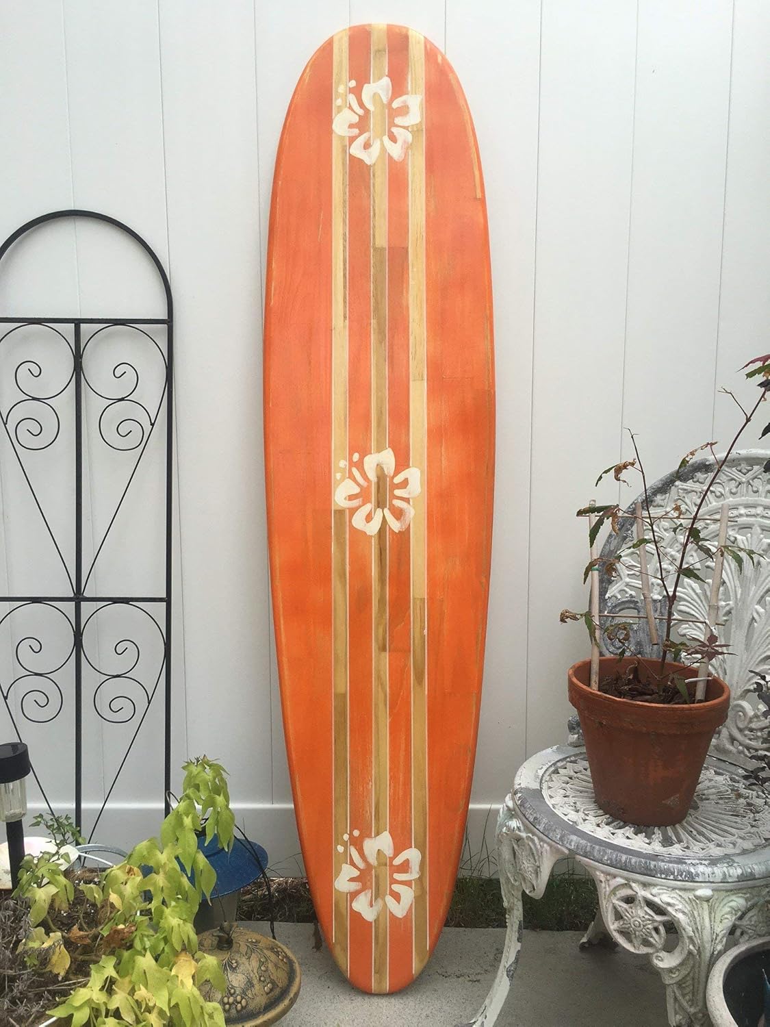 Distressed five foot surfboard wall hanging