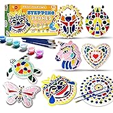 EggSun 8Pcs Stepping Stones Painting Crafts Kit for Kids 4 8 6, DIY Garden Stones Outdoor Paint Your Own Ceramic Unicorn Arts and Crafts for Boys Girls Ages 4 7 9 10 12 Birthday Gifts