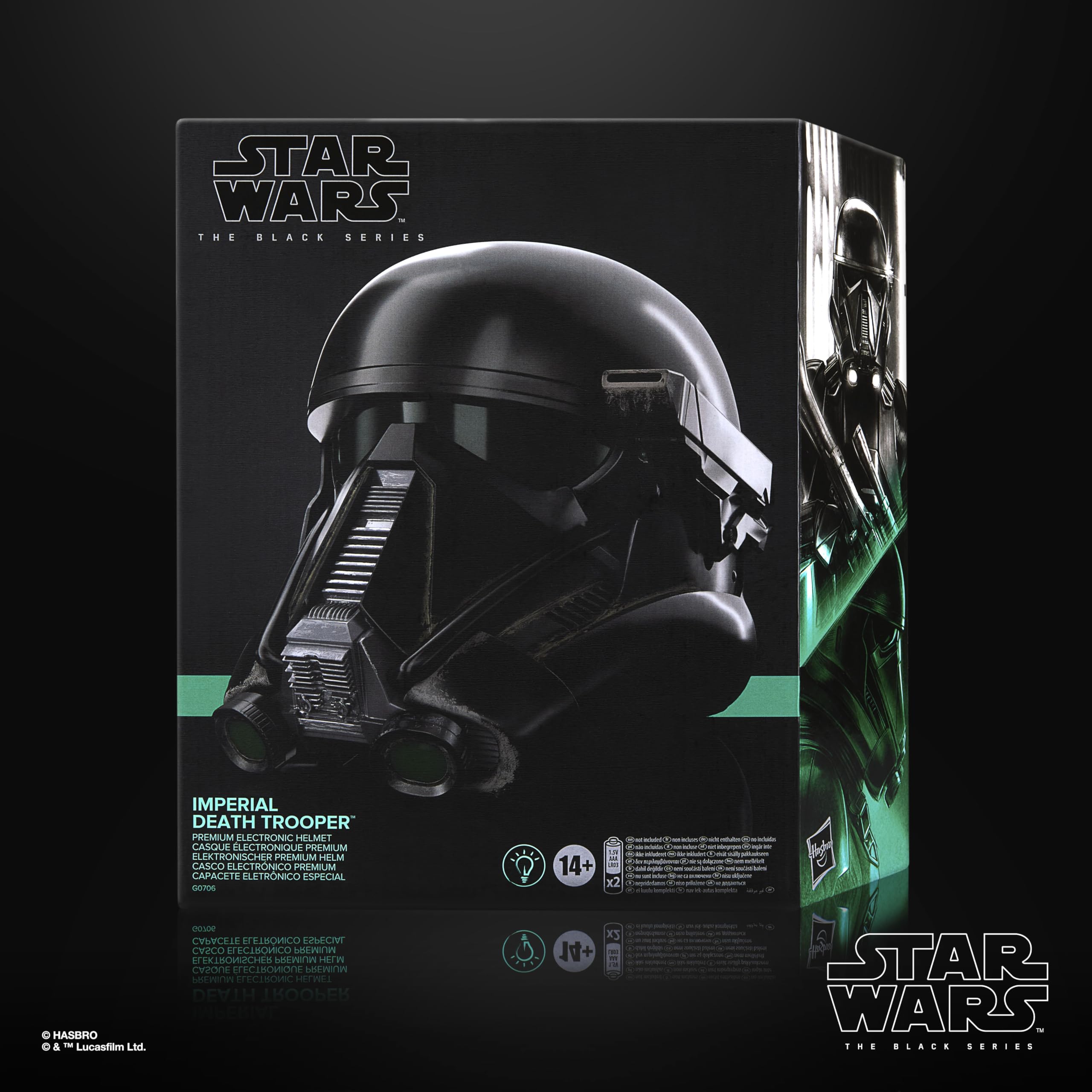 Star Wars The Black Series Imperialer Death Trooper elektronischer Premium Helm, Rollenspielartikel für Erwachsene 9