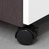 Emuca Black Swivel Castors 30mm Diameter Without Brake Pack of 4 view 2