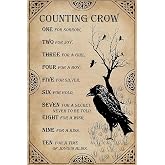 Retro Tin Signs Vintage Style Crows Poster Metal Sign Aluminium Iron Painting for Indoor & Outdoor Home Bar Coffee Kitchen Wall Decor 12 x 8 INCH