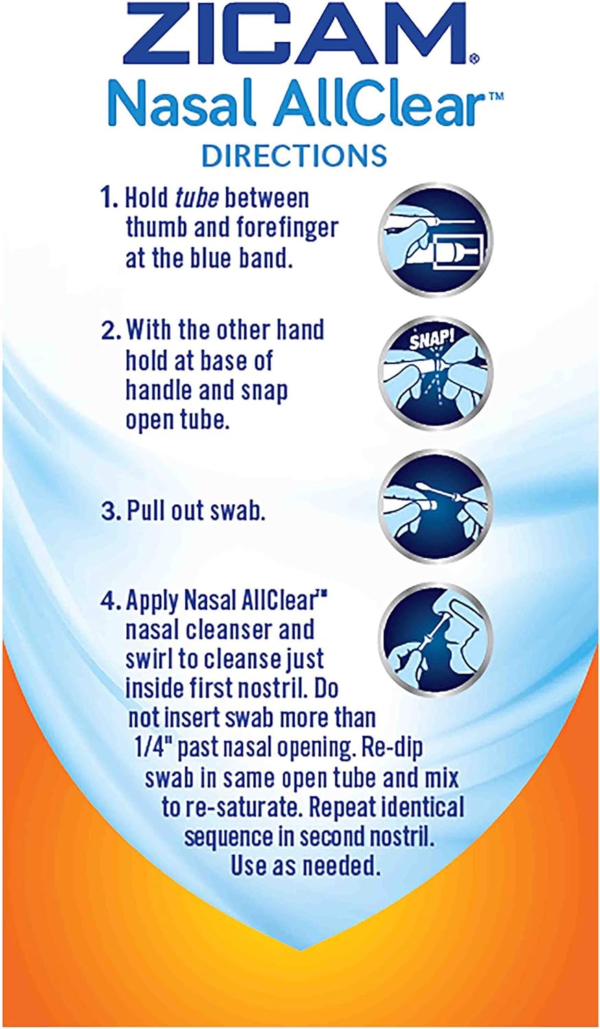 Zicam Nasal AllClear Triple Action Nasal Cleanser with Cooling Menthol, 10 Count: Health & Personal Care
