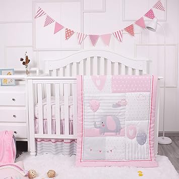 baby elephant crib set for girl