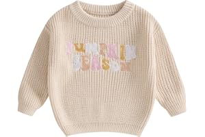 WOSHILAOCAI Toddler Knit Sweater Pullover Blouse Pumpkin Sweater Baby Girl Boy Winter Fall Clothes