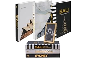 LUMNEST Decorative Books for Home Decor - Black and Gold Foiled Decor Books for Coffee Table - Decorative Hardcover Display Faux Books for Bookshelf – Fashion Designer Books Decor Set of 3