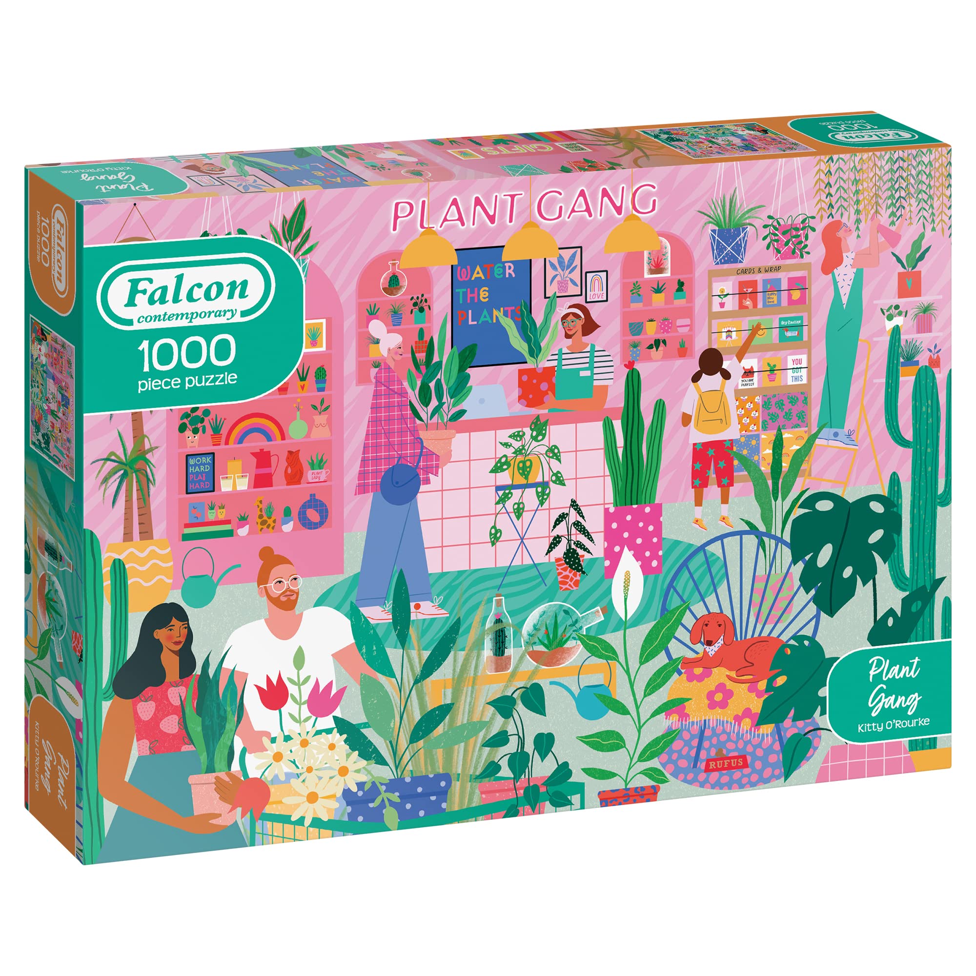 Jumbo, Falcon Contemporary Plant Gang, Jigsaw Puzzles for Adults, 1,000 Piece Puzzle