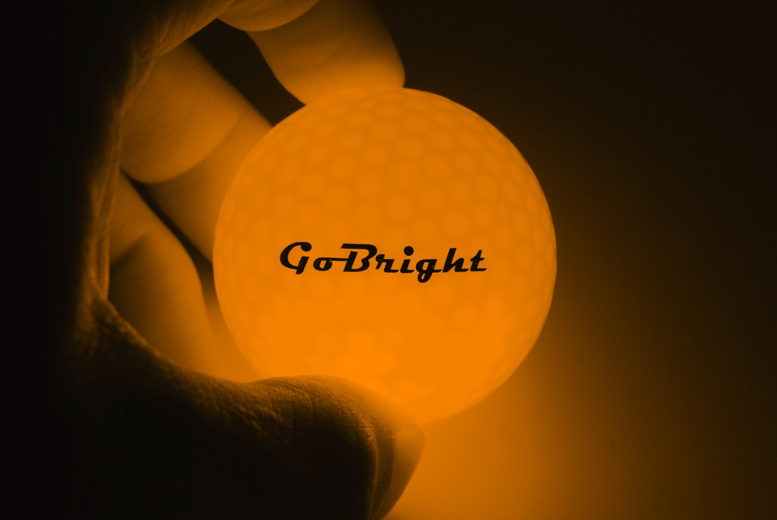 GoBright LED Light Up Golf Balls - Ultra Bright Glow in The Dark Night Golf Balls - Multi Color Choice of Red, White, Blue, Green, Pink, Orange - Pack of 2, 3, 4, 6