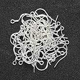 48Pcs/24Pairs 925 Sterling Silver Earring Hooks Hypoallergenic Silver Jewelry Making Supplies Findings Ear Wires Fish Hooks Nickel Free