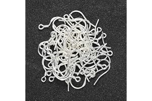 HOLLOSPORT 48Pcs/24Pairs 925 Sterling Silver Earring Hooks Hypoallergenic Silver Jewelry Making Supplies Findings Ear Wires Fish Hooks Nickel Free