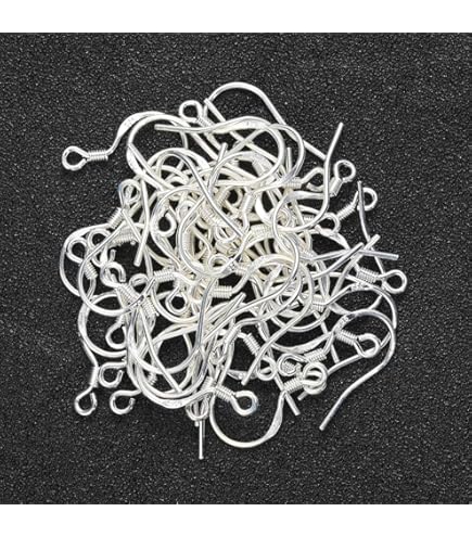 Pandahall Lot De 40 Crochets D'Oreilles En Acier Inoxydable Avec Bélières Et Écrous - Idéal DIY