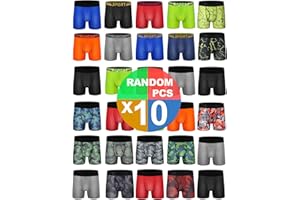 CONKEND Boys Boxer Briefs,Cotton Toddler Underwear Breathable Mesh Performance Sport Big Boy Boxer Briefs with Fly 5Pack