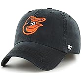 47 MLB Team Color Primary Logo Franchise Fitted Baseball Hat Cap, Unisex Adult - Baltimore Orioles - Black (Large)
