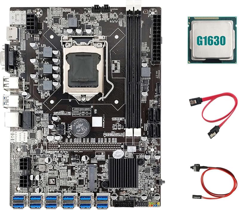 Lodokdre B75 Mining Motherboard 12 PCIE G1630 CPU LGA1155 DDR3